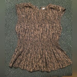 Elegant Black and Brown Women's Top
